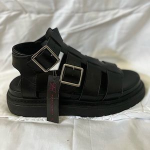 Black No Boundaries sandals, size 11